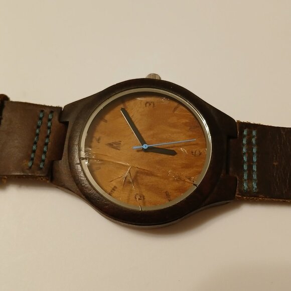 Treehut Classic Ebony Walnut Burl 40mm Brown Casual Boho Analog Watch - Picture 15 of 16